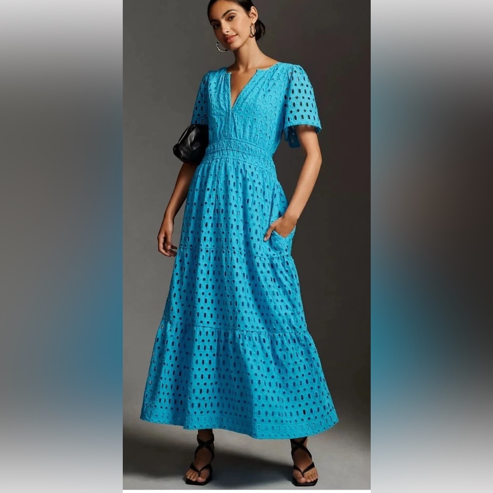 Anthropologie The Somerset Maxi Dress: Eyelet Edition - Picture 1 of 11